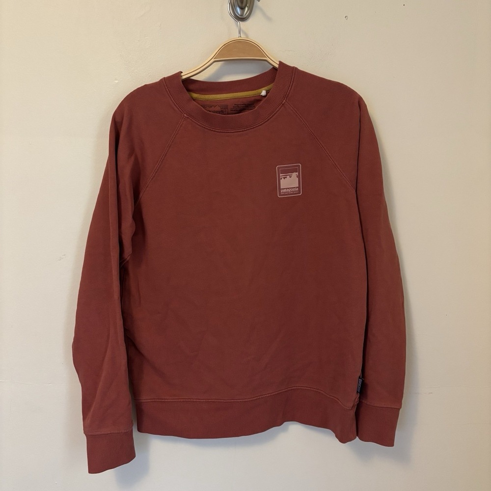 Patagonia Women's Alpine Icon Crew Sweatshirt 100% Organic Cotton S Hiking